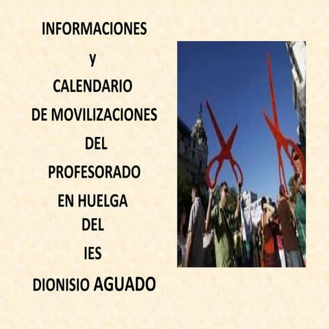 Calendario movilizaciones IES Dionisio Aguado