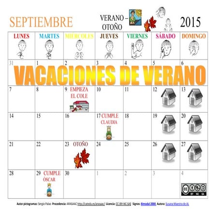 Calendario Septiembre 2015