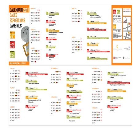 CALENDARIO EXPOSICIONES - SALES EXPOSICIONS 2011 CAMBRILS