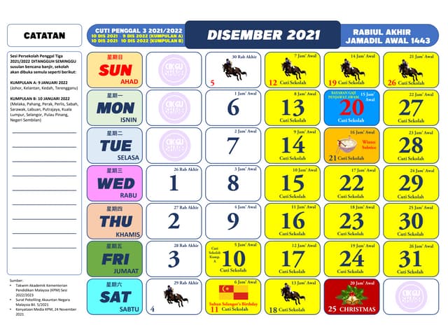 CALENDAR KUDA SESI AKADEMIK 2223 pdf CALENDAR KUDA SESI AKADEMIK 2223 pdf