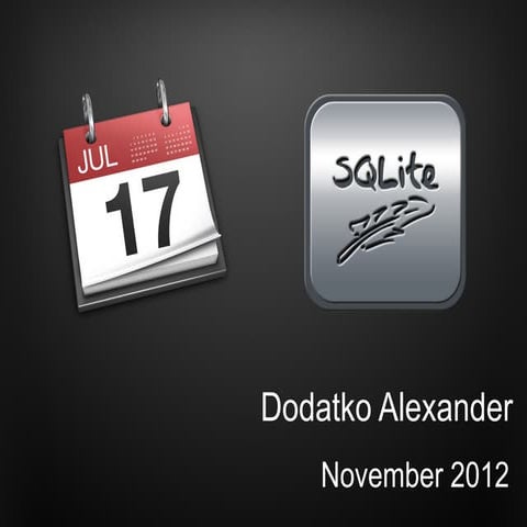 Александр Додатко - Работа с датами в ObjectiveC и SQLite