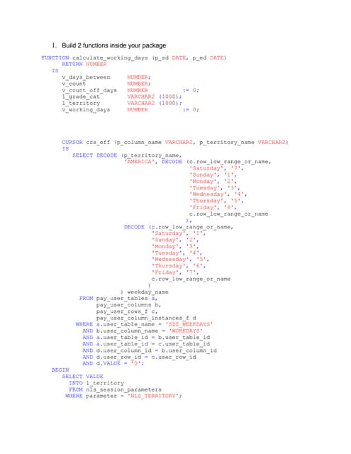 Calendar working days and holidays for Oracle EBS R12 Absence management