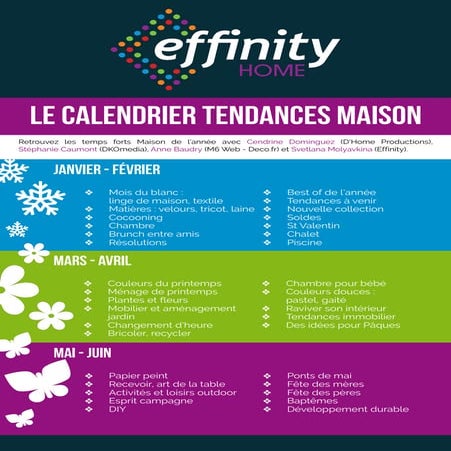 Calendrier effinity home