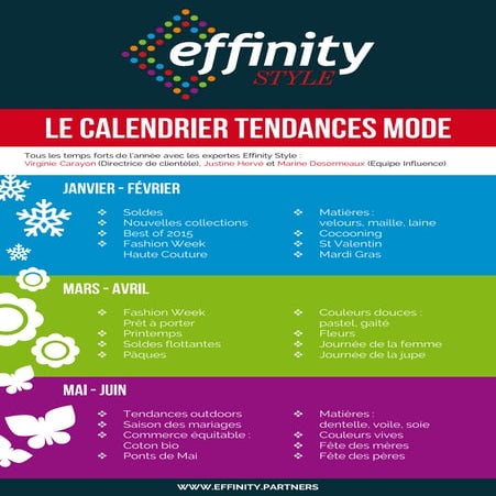 Calendrier effinity style