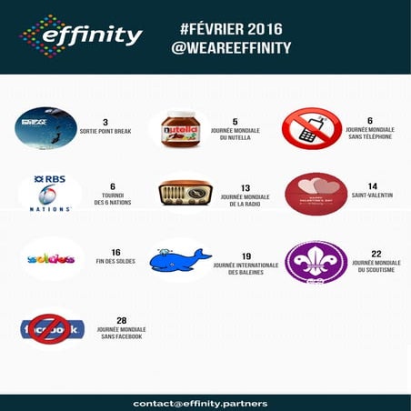 Calendrier Effinity Février