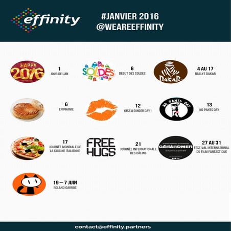 Calendrier Effinity Janvier