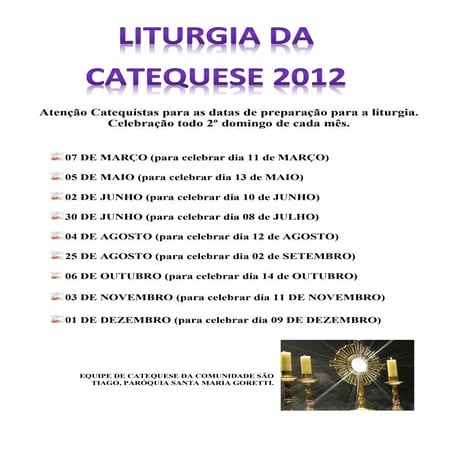 Calendário de liturgia