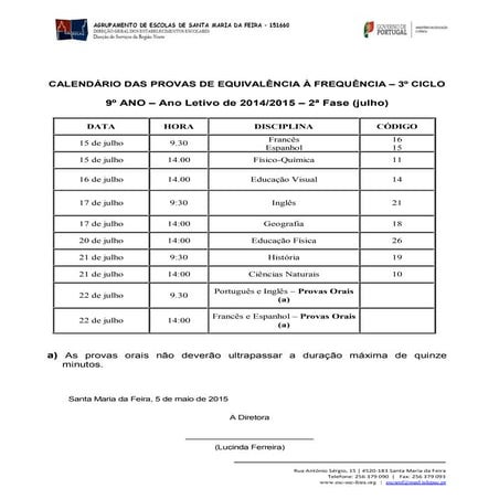 Calendário equivalência frequência_3ºciclo_2ªfase