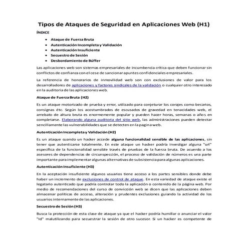 Cúales son los riesgos y ataques de seguridad en aplicaciones web
