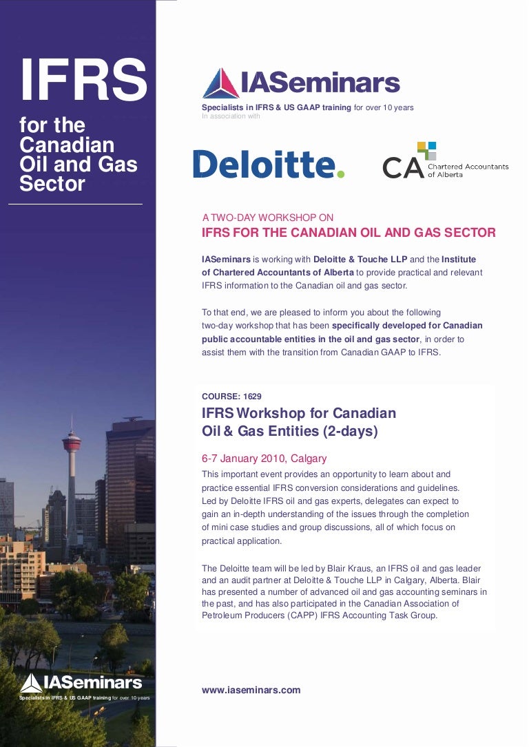 Calgary Oil And Gas IFRS Course