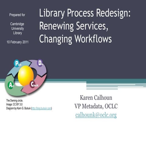 Library Process Redesign: Renewing Services, Changing Workflows 