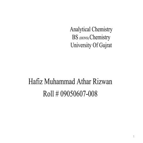 Calibration of glassware