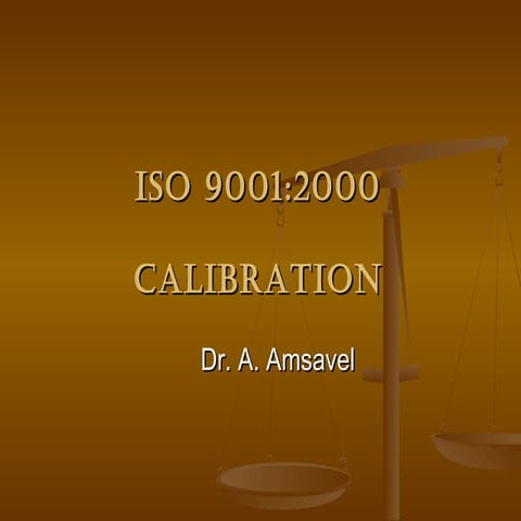 Calibration of MMDs to meet QMS