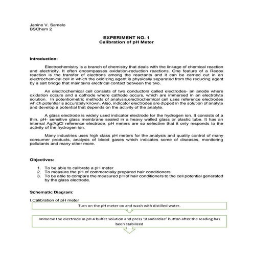 Calibration of pH meter