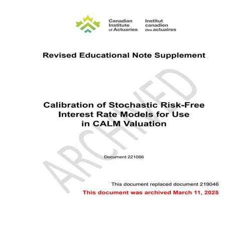 Calibration Stochastic Risk Free Interest Rate Models 221066e.pdf