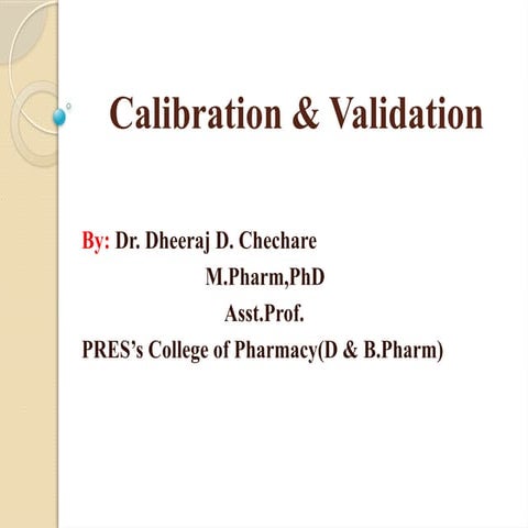 Calibration and validations presentation