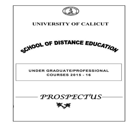 Calicut university prospectus 2016   17 educationiconnect.com 7862004786