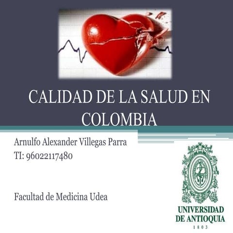Problematica de la salud en colombia | PPTX