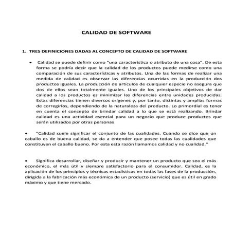 Calidad de software tatiana