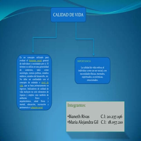 Calidad de vida mapa conceptual | PPT