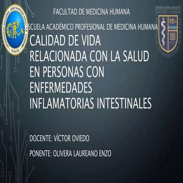 Calidad de vida relacionada con la salud en personas con enfermedades inflama...
