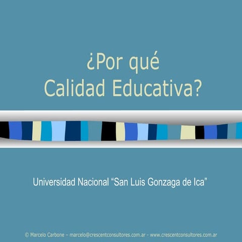 x Sistema de gestión de calidad aplicado a una institución educativa | PPTX