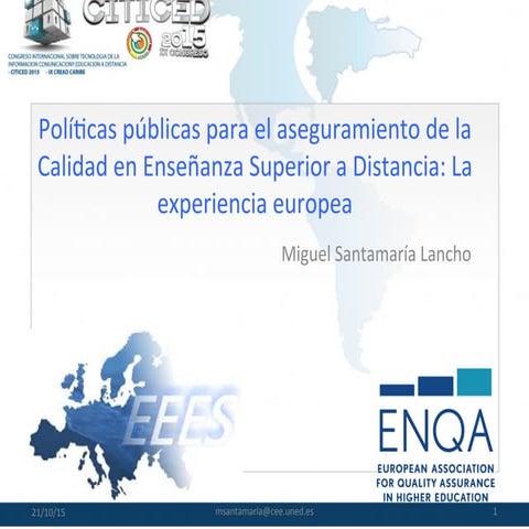 Políticas públicas para el aseguramiento de la Calidad en Enseñanza ...