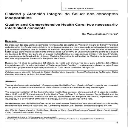 Calidad y atencion integral de salud