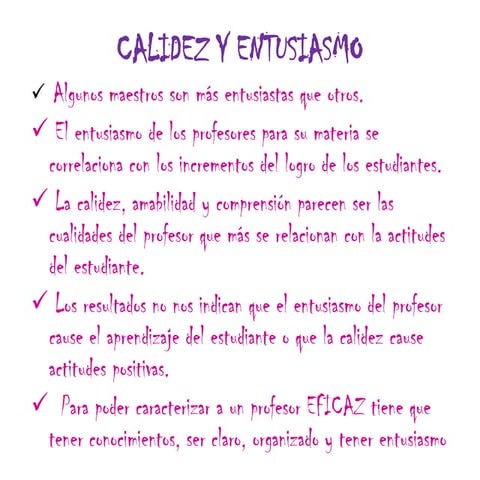 Calidez Y Entusiasmo | PPTX
