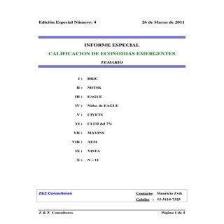 CalificacióN de Economías Emergente...