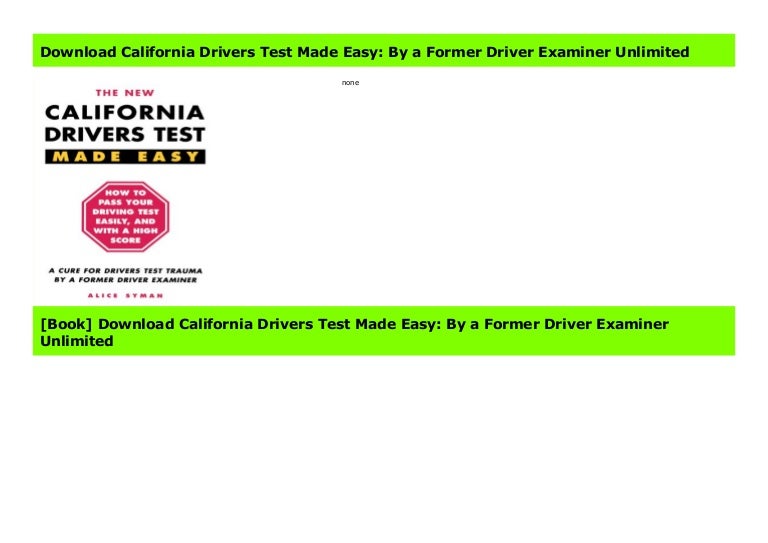 Download California Drivers Test Made Easy: By a Former Driver Examin…