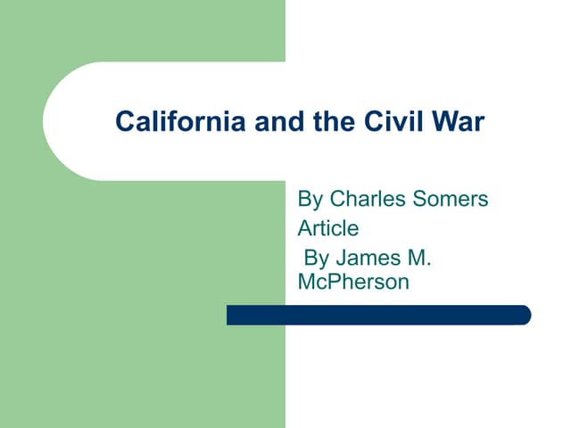 California and the civil war
