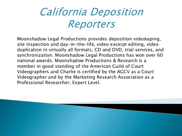 California Deposition Reporters