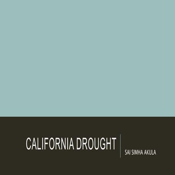 California drought