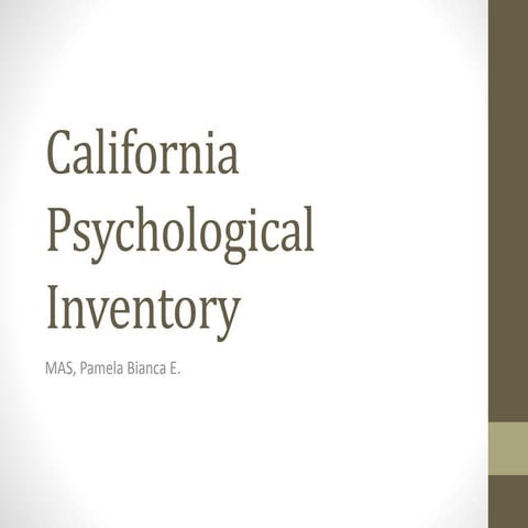 California Psychological Inventory