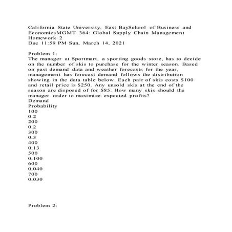 California state university, east bay school of business and economic