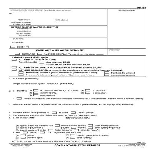 California unlawful detainer_(complaint)