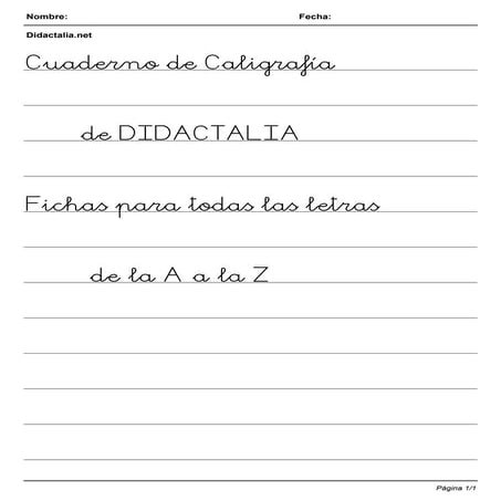 caligrafia para tercer grado de educacion primaria | PPTX