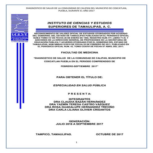 Diagnostico de Salud Calipán | PDF
