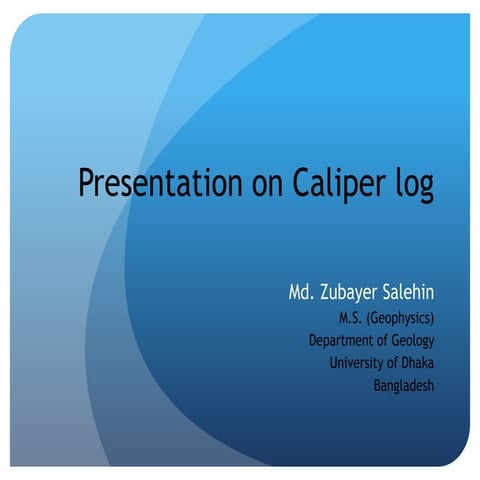 Geophysical wireline log: Caliper log
