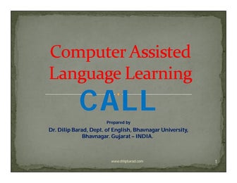 CALL - Computer Assisted Language Learning