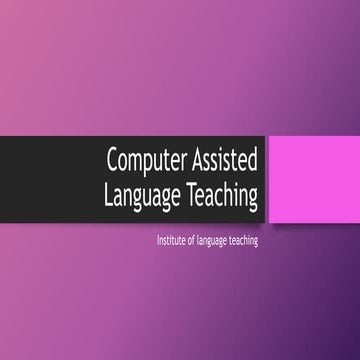 introduction to CALL