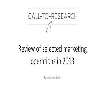 CALL-TO-RESEARCH | sample presentation
