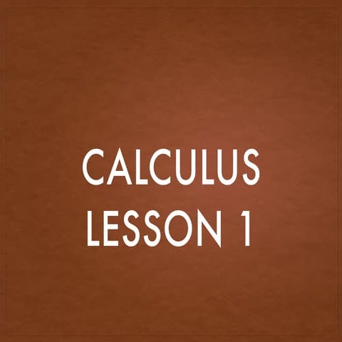 Calculus for Kids - Lesson 1