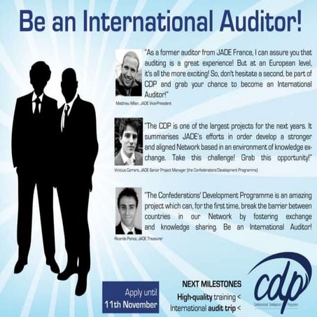 Call for Junior Auditors! [JADE]