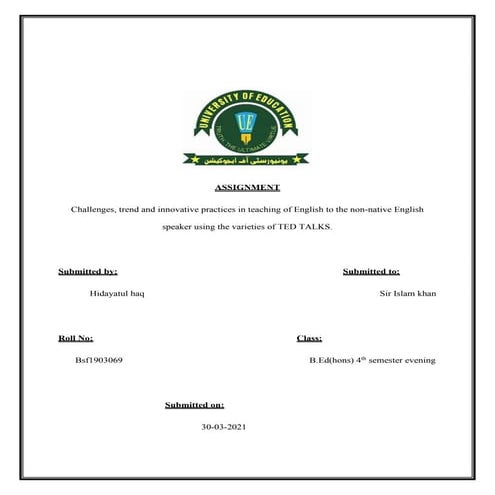 Challenges for non native English speaker during teaching