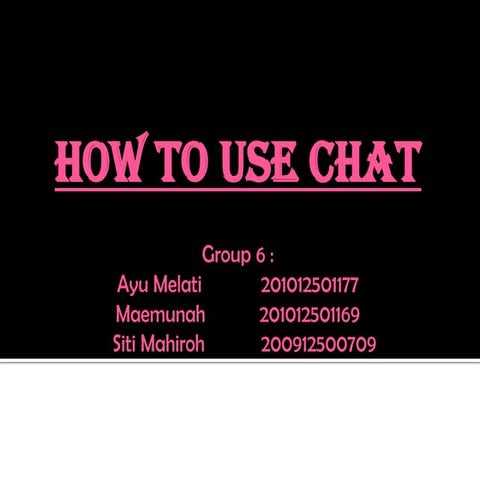 Call - How to use chat
