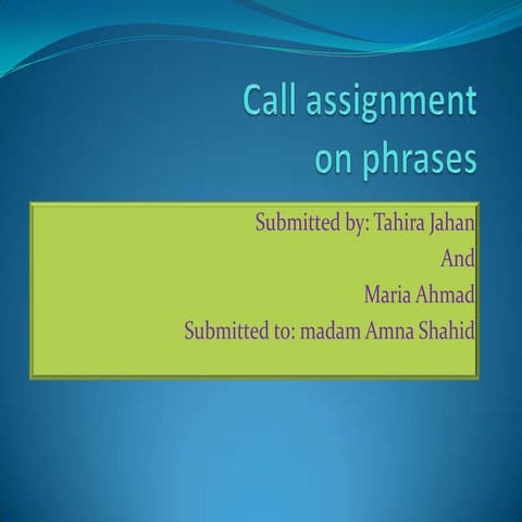 Verb phrase | PPTX