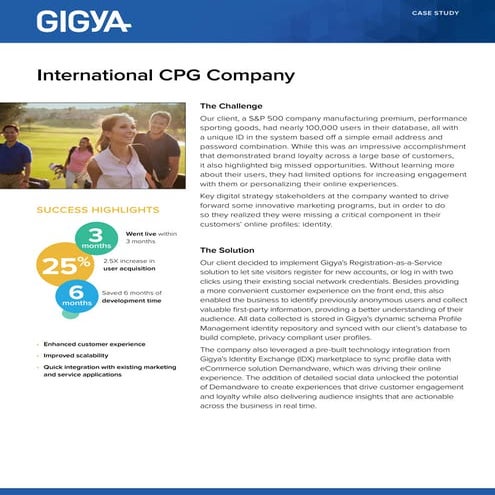 Case Study: International CPG Company