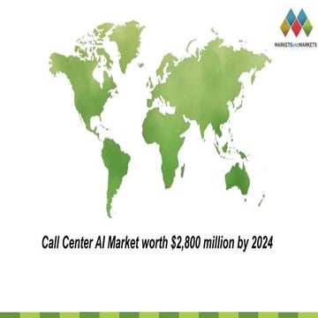 Call center ai market worth $2,800 million by 2024